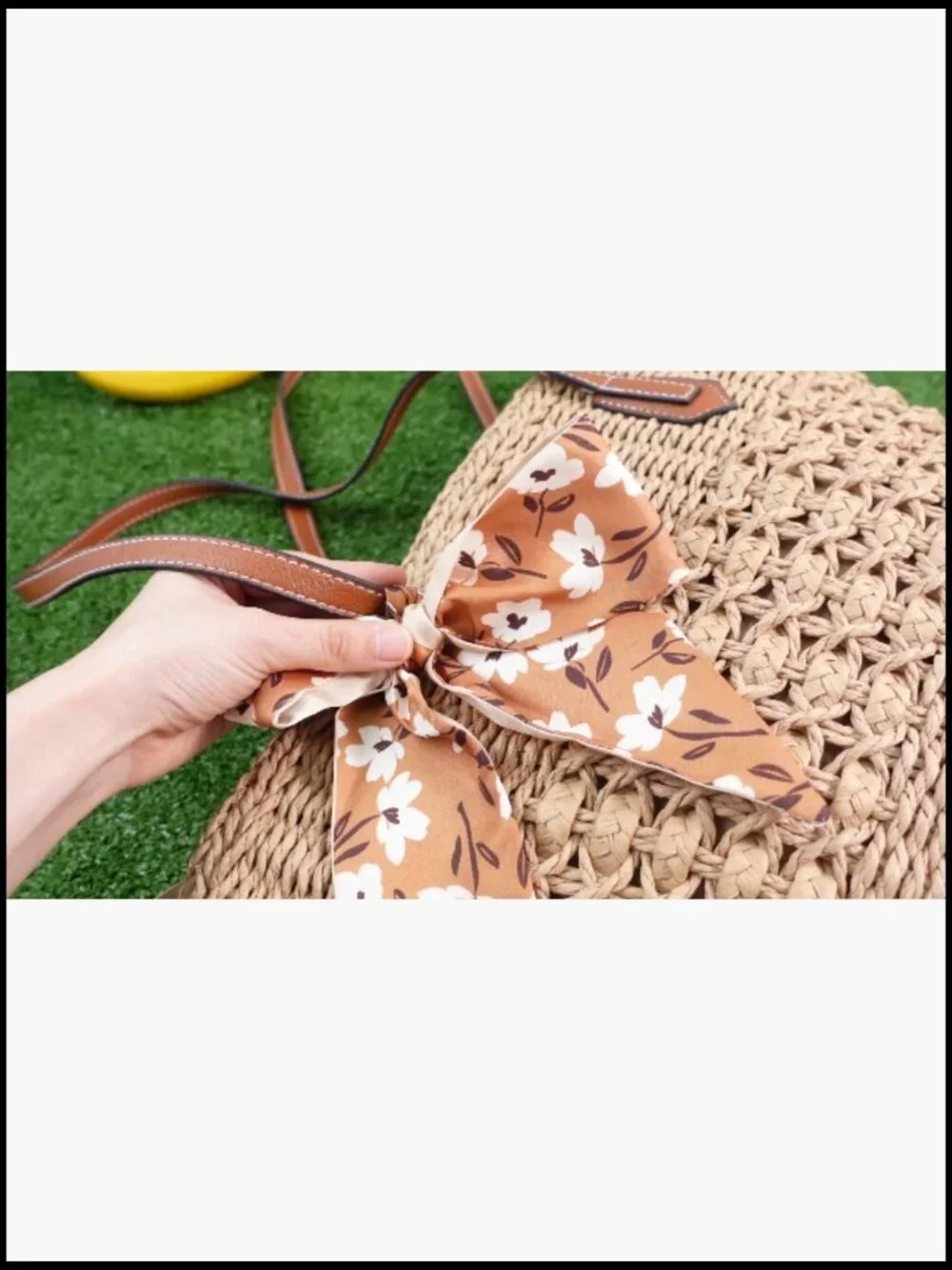 Women's Insulated Straw Woven Cooler Bag Leak Proof Zipper Picnic Beach Tote